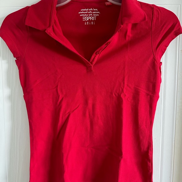 Red Esprit brand polo shirt/xs size - Picture 1 of 2